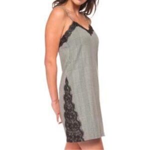 Zara Gray and Black Plaid Midi Dress